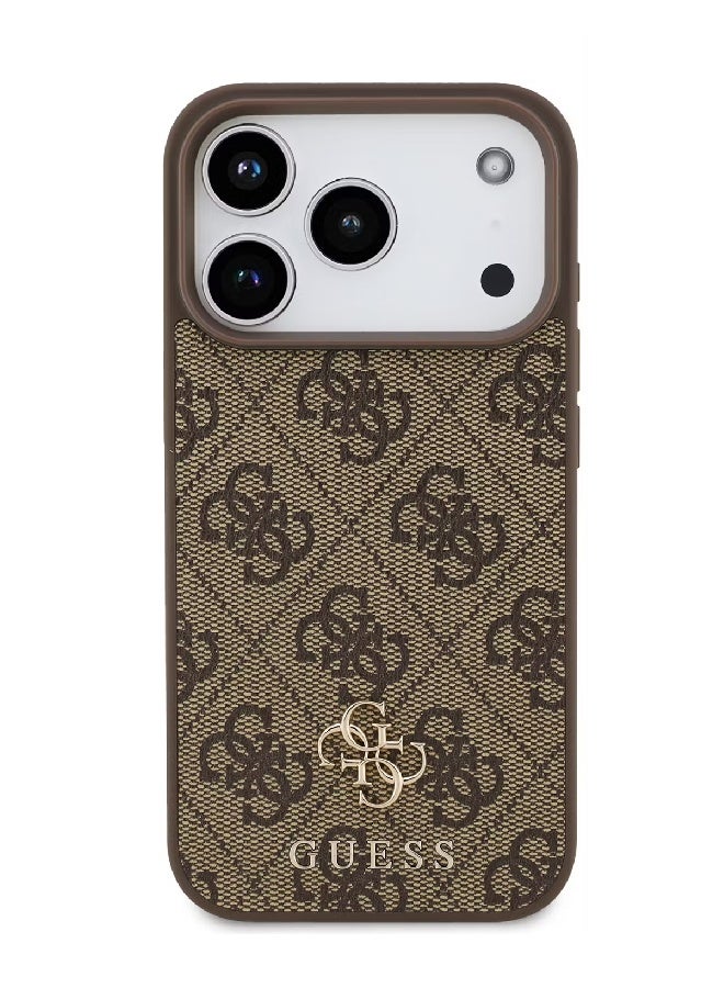 Guess MagSafe 4G PU Leather Case with Small 4G & Classic Metal Logo for iPhone 17 Pro Max - Brown - Image 5